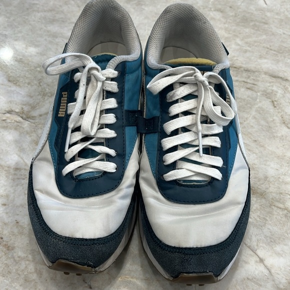 Puma Future Rider Trainers | Men’s 8 | White, Teal, Grey‎ (Rare Color Combo) - Picture 4 of 9